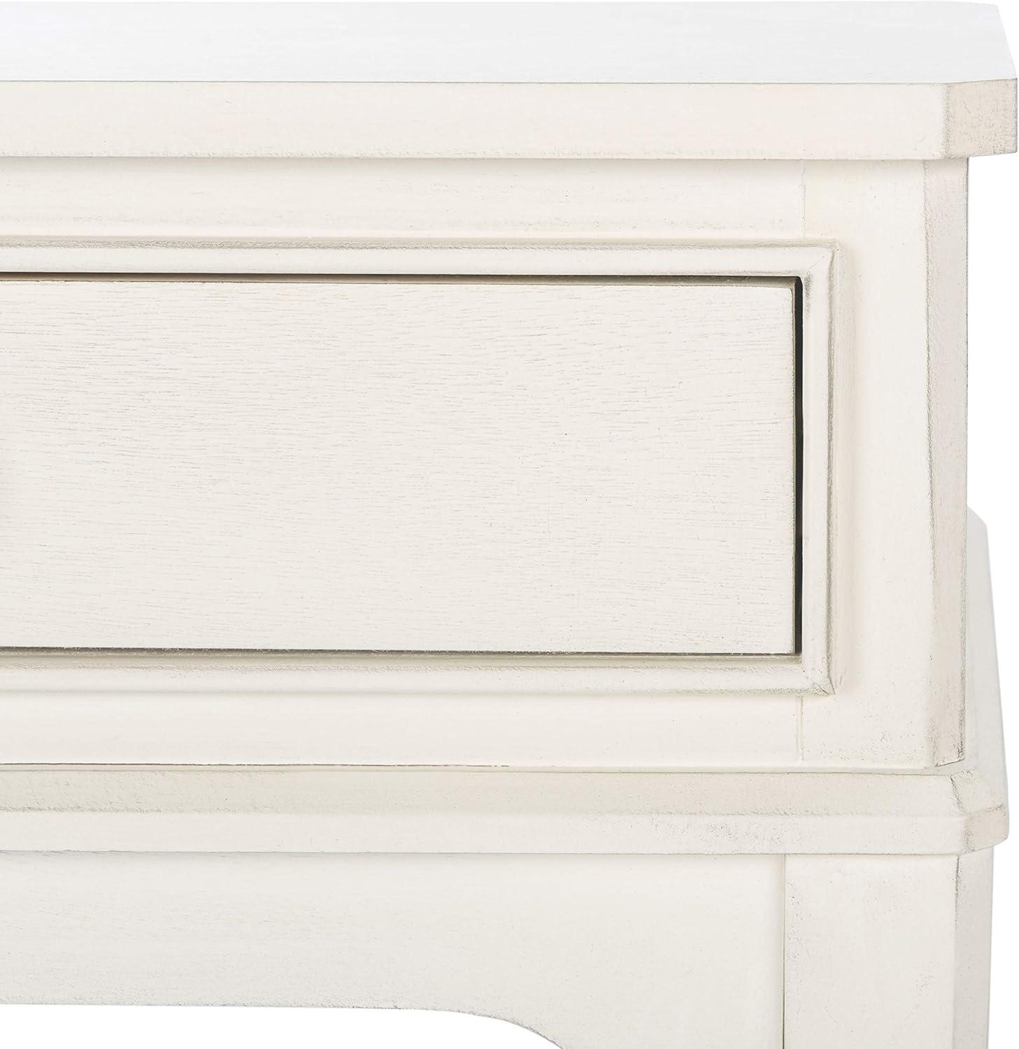 image:imageSafavieh Home Collection Opal Distressed White 2Drawer Console TableDistressed White