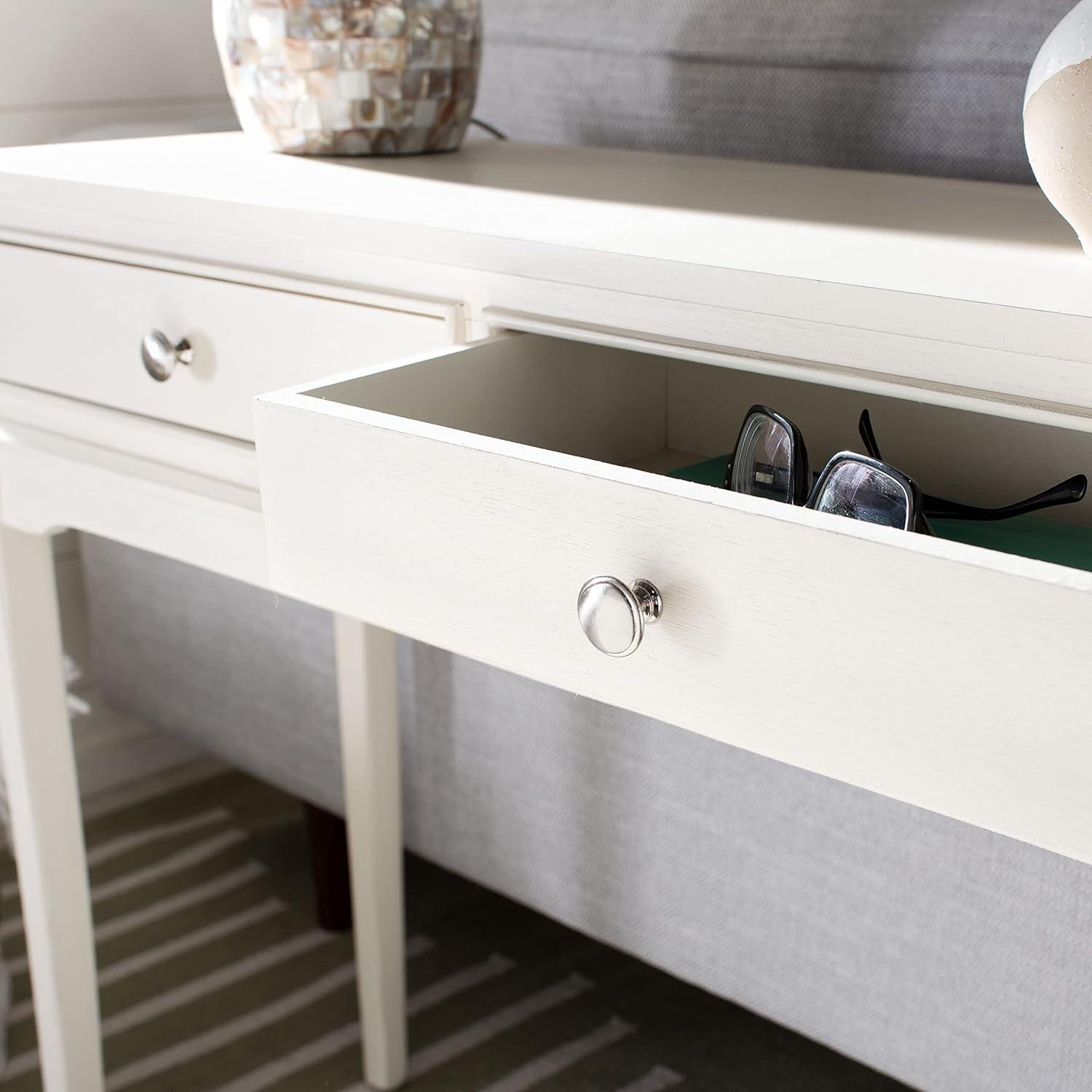 image:imageSafavieh Home Collection Opal Distressed White 2Drawer Console TableDistressed White