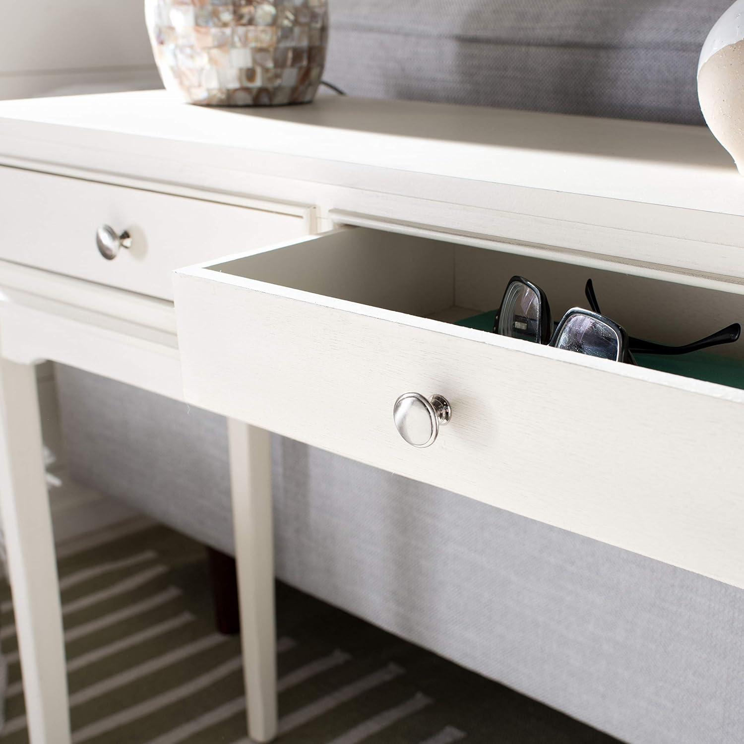 image:imageSafavieh Home Collection Opal Distressed White 2Drawer Console TableDistressed White