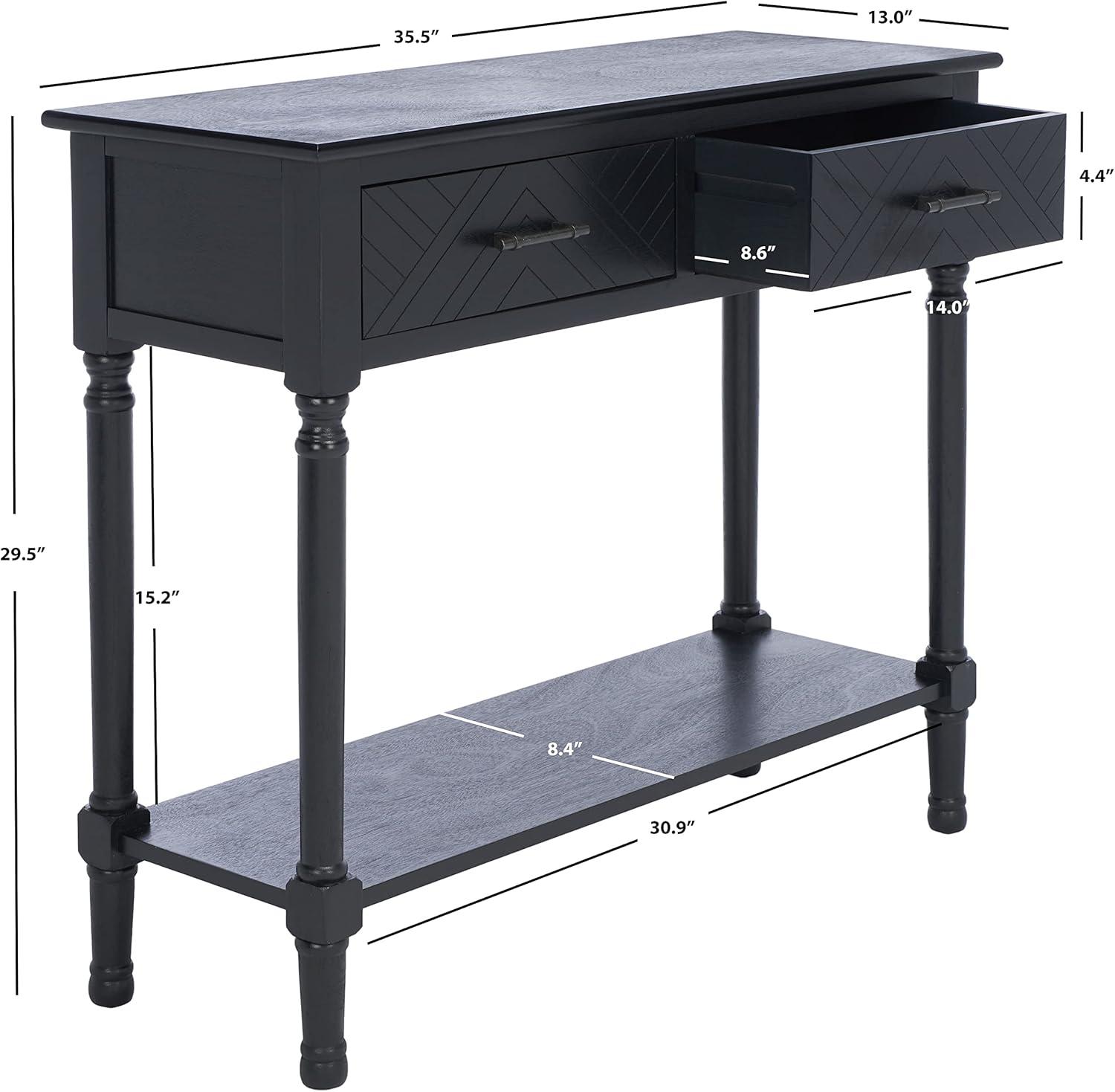 image:imageSafavieh Home Collection Peyton Brown 2Drawer Console Table CNS5704CBlack