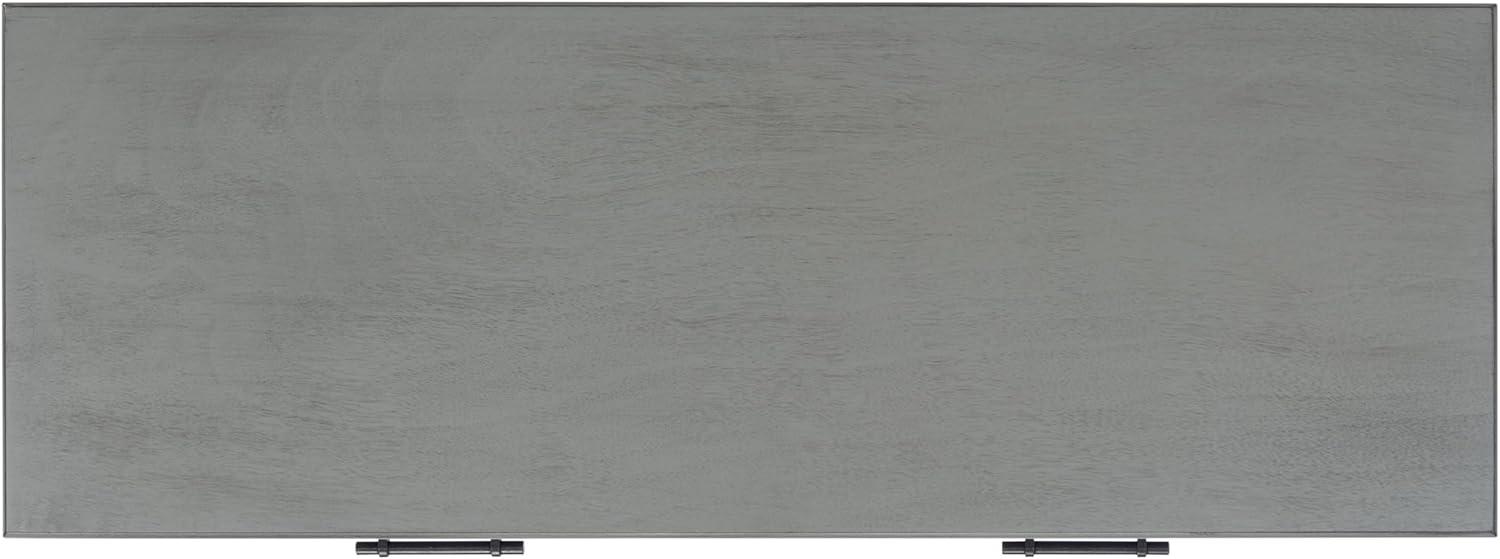 image:imageSafavieh Home Collection Ryder Distressed Grey 2Drawer Bottom Shelf Console TableDistressed Grey