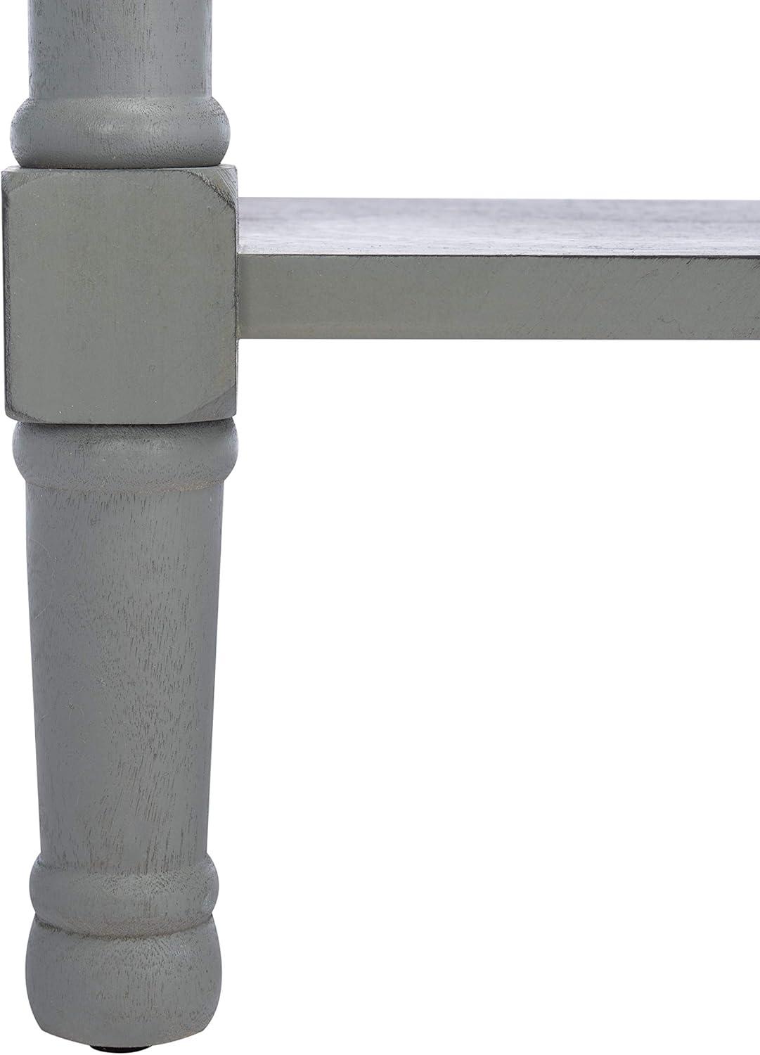 image:imageSafavieh Home Collection Ryder Distressed Grey 2Drawer Bottom Shelf Console TableDistressed Grey