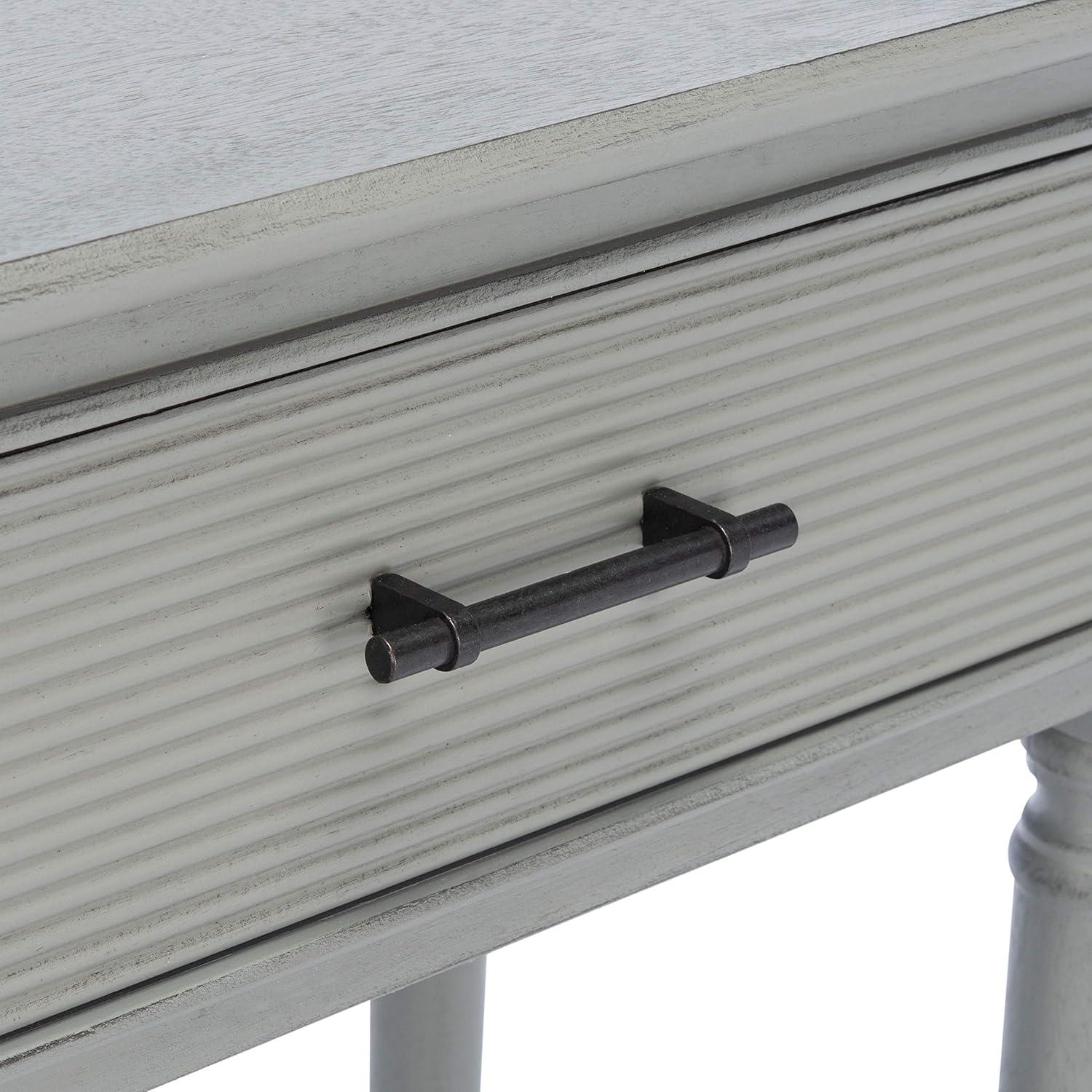 image:imageSafavieh Home Collection Ryder Distressed Grey 2Drawer Bottom Shelf Console TableDistressed Grey