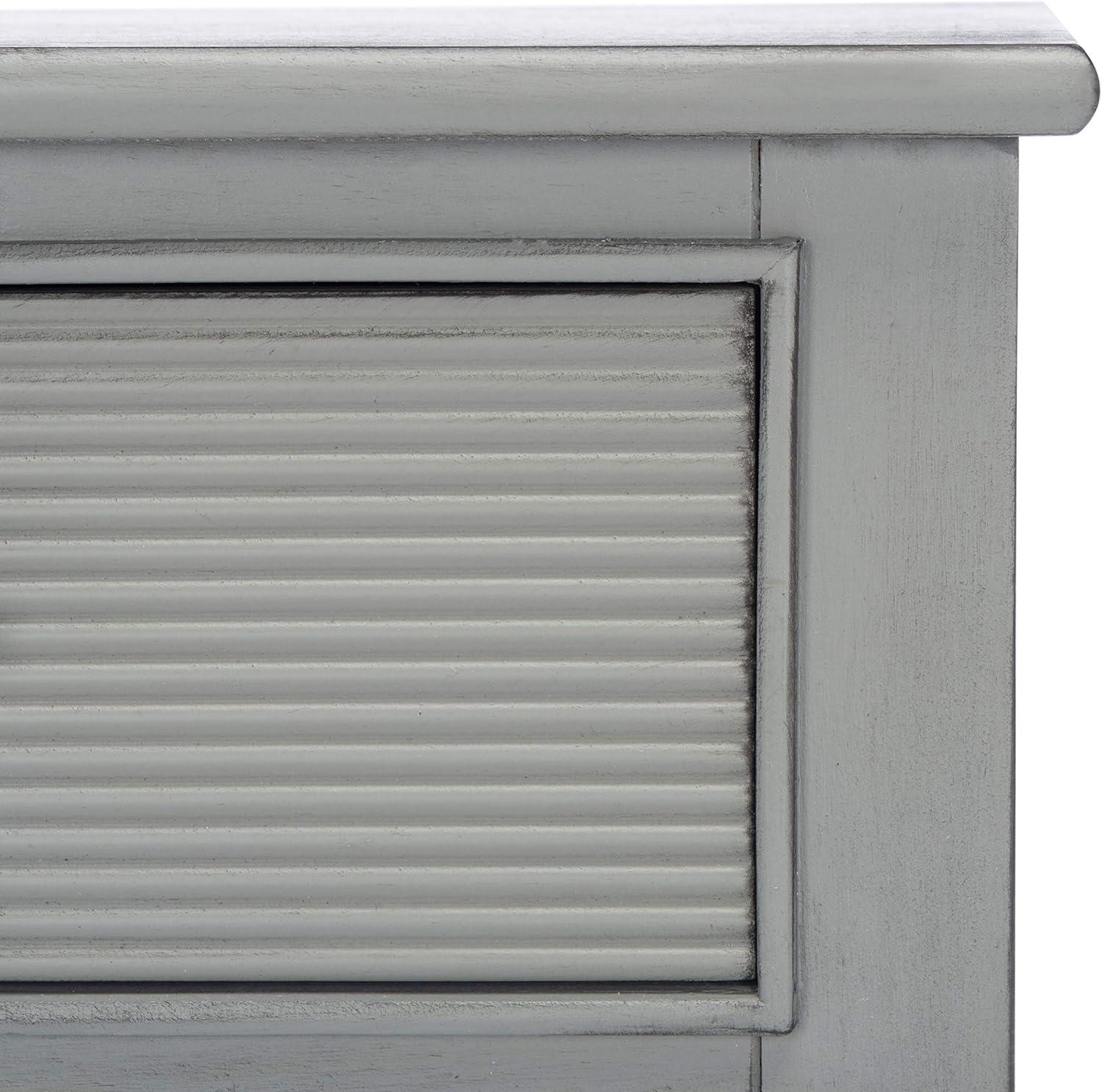 image:imageSafavieh Home Collection Ryder Distressed Grey 2Drawer Bottom Shelf Console TableDistressed Grey