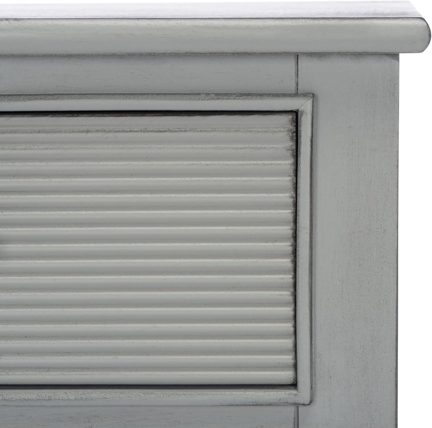 image:imageSafavieh Home Collection Ryder Distressed Grey 2Drawer Bottom Shelf Console TableDistressed Grey