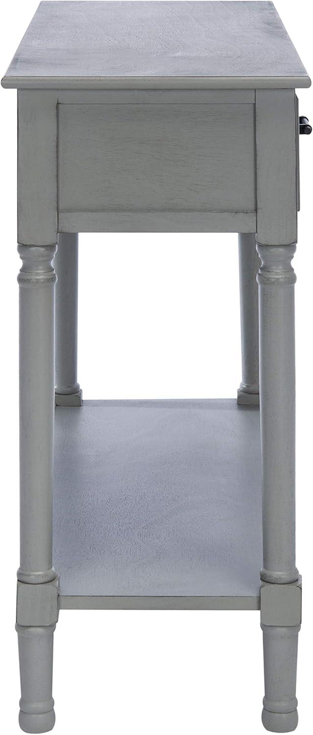 image:imageSafavieh Home Collection Ryder Distressed Grey 2Drawer Bottom Shelf Console TableDistressed Grey