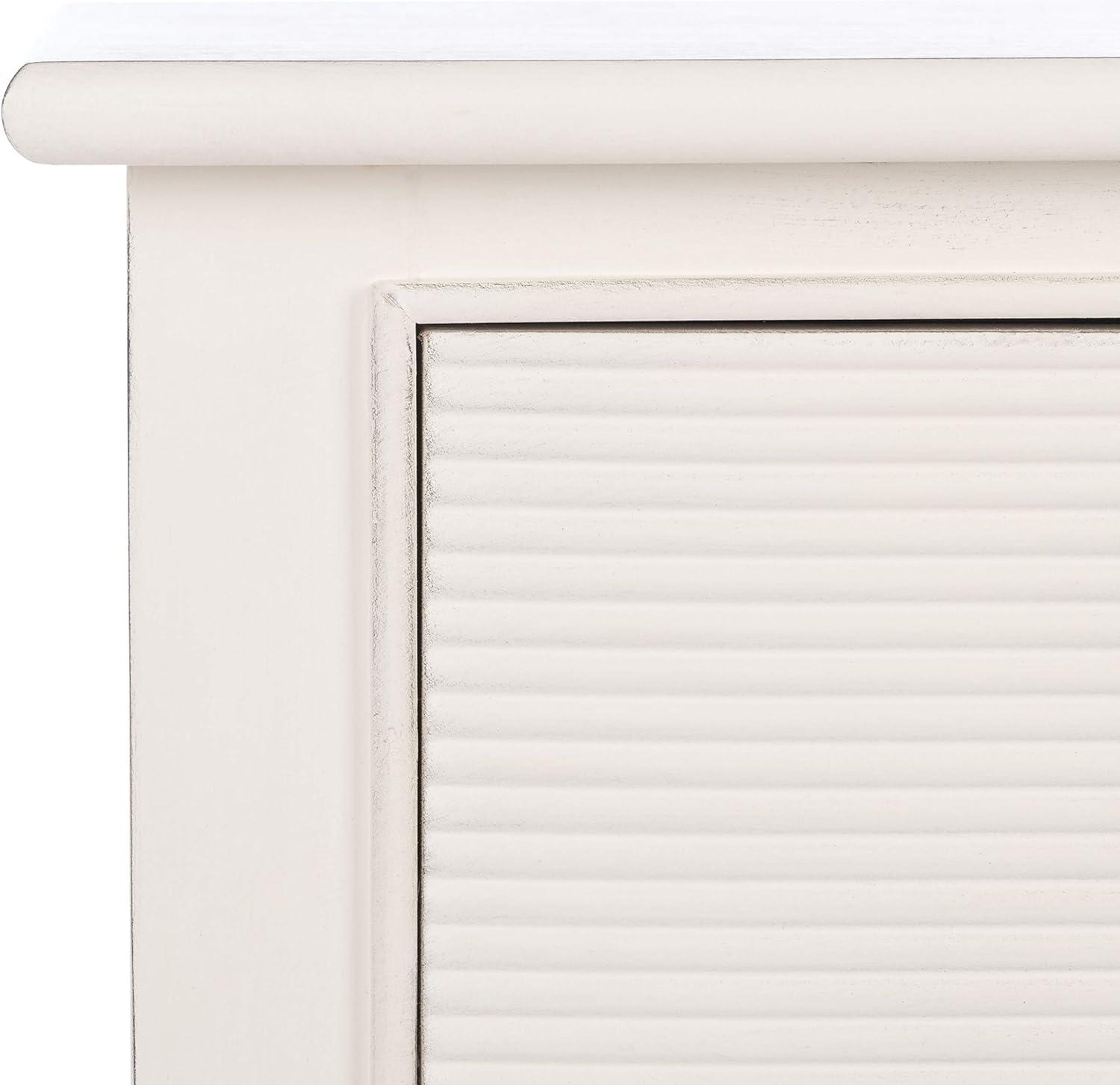 image:imageSafavieh Home Collection Ryder Distressed Grey 2Drawer Bottom Shelf Console TableDistressed White