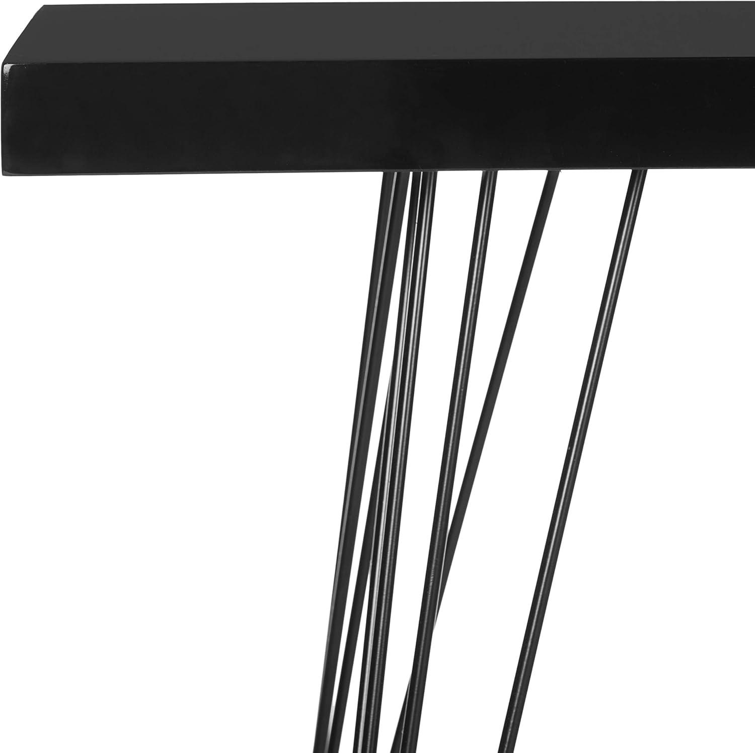 image:imageSafavieh Home Collection Wolcott MidCentury Modern Taupe and Black Console TableBlack Black