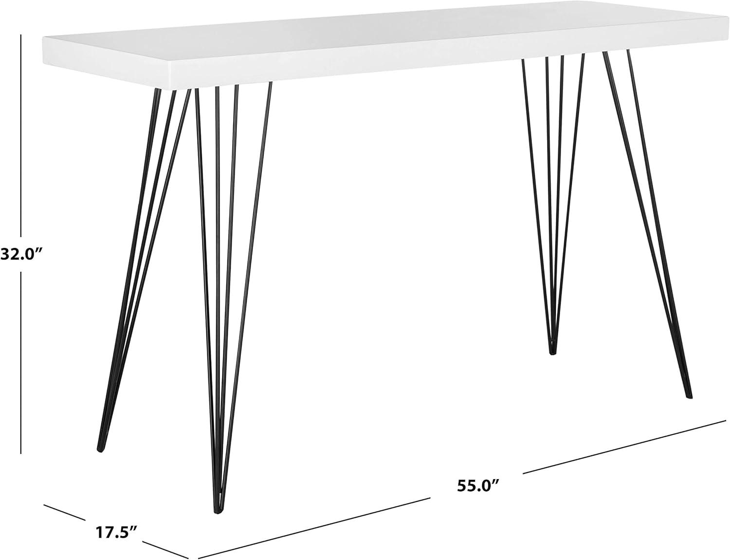 image:imageSafavieh Home Collection Wolcott MidCentury Modern Taupe and Black Console TableWhite Black