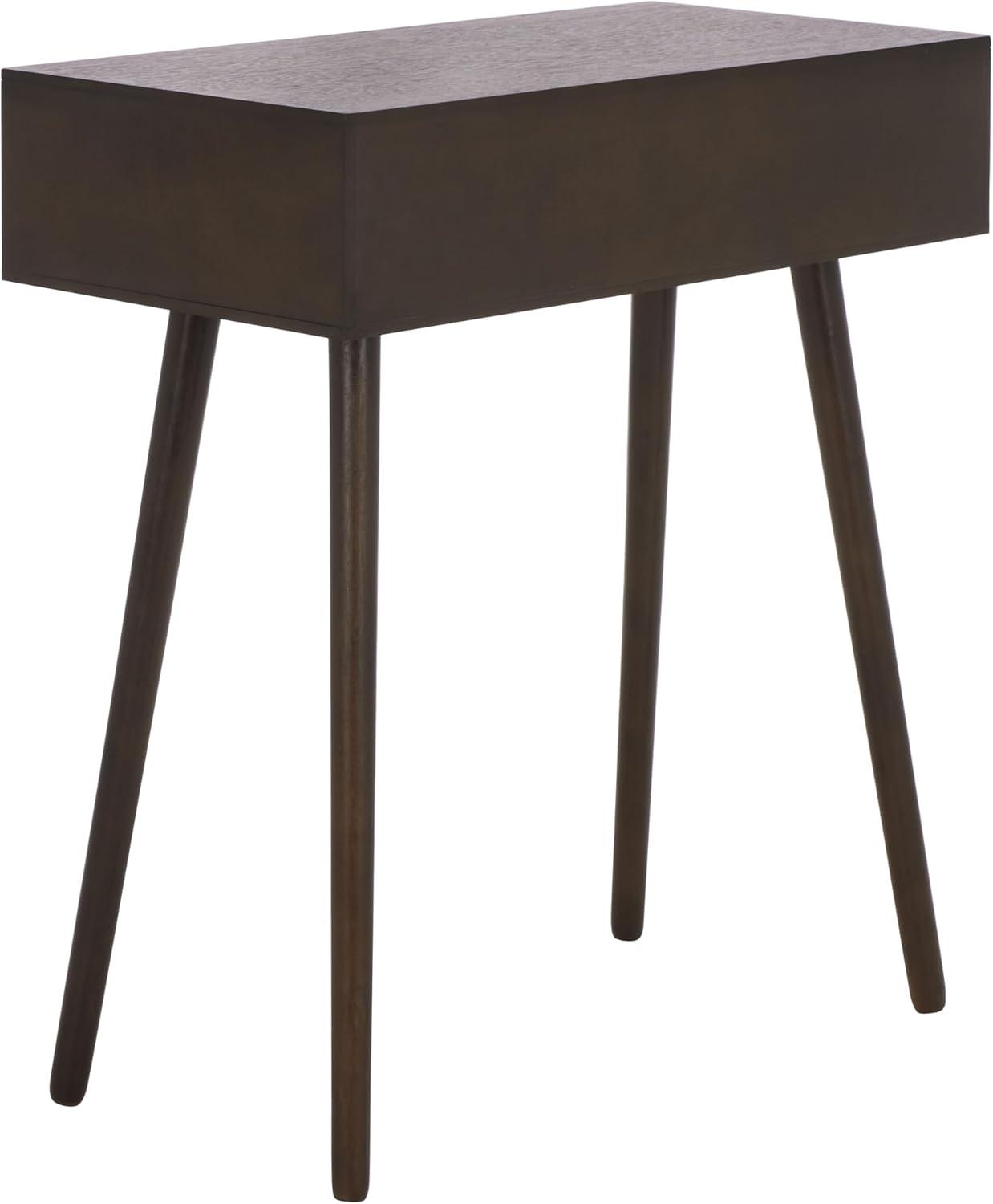 image:imageSafavieh Home Dean MidCentury Modern Slate Grey 2drawer ConsoleDark Chocolate