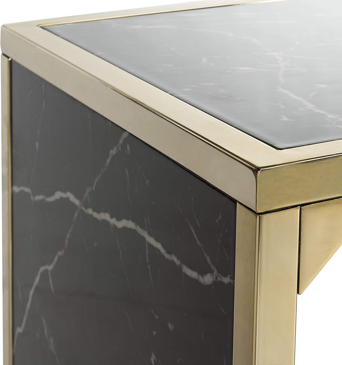 image:imageSafavieh Home Kylie Glam Black Marble and Brass Console Table