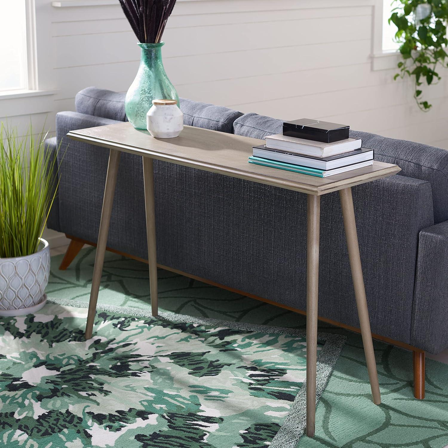 image:imageSafavieh Home Marshal Modern Antique White Console TableChocolate