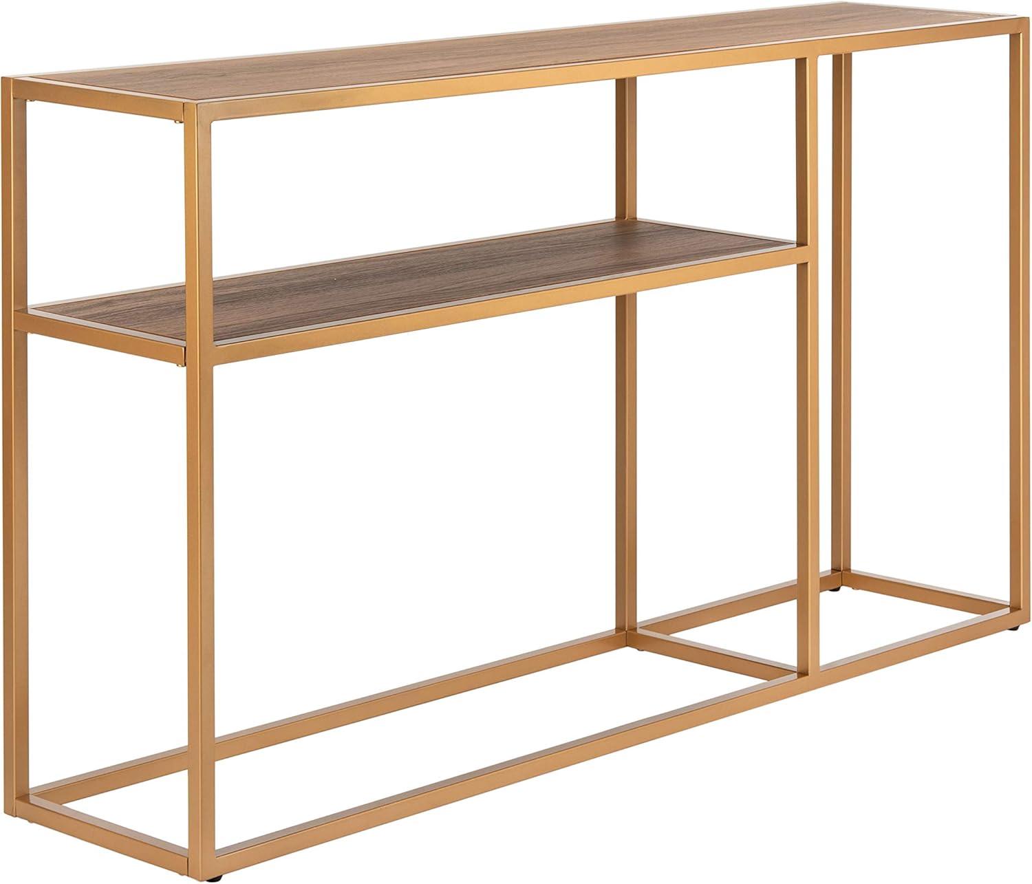 image:imageSafavieh Home Octavia Modern Walnut and Gold Console TableWalnut Gold