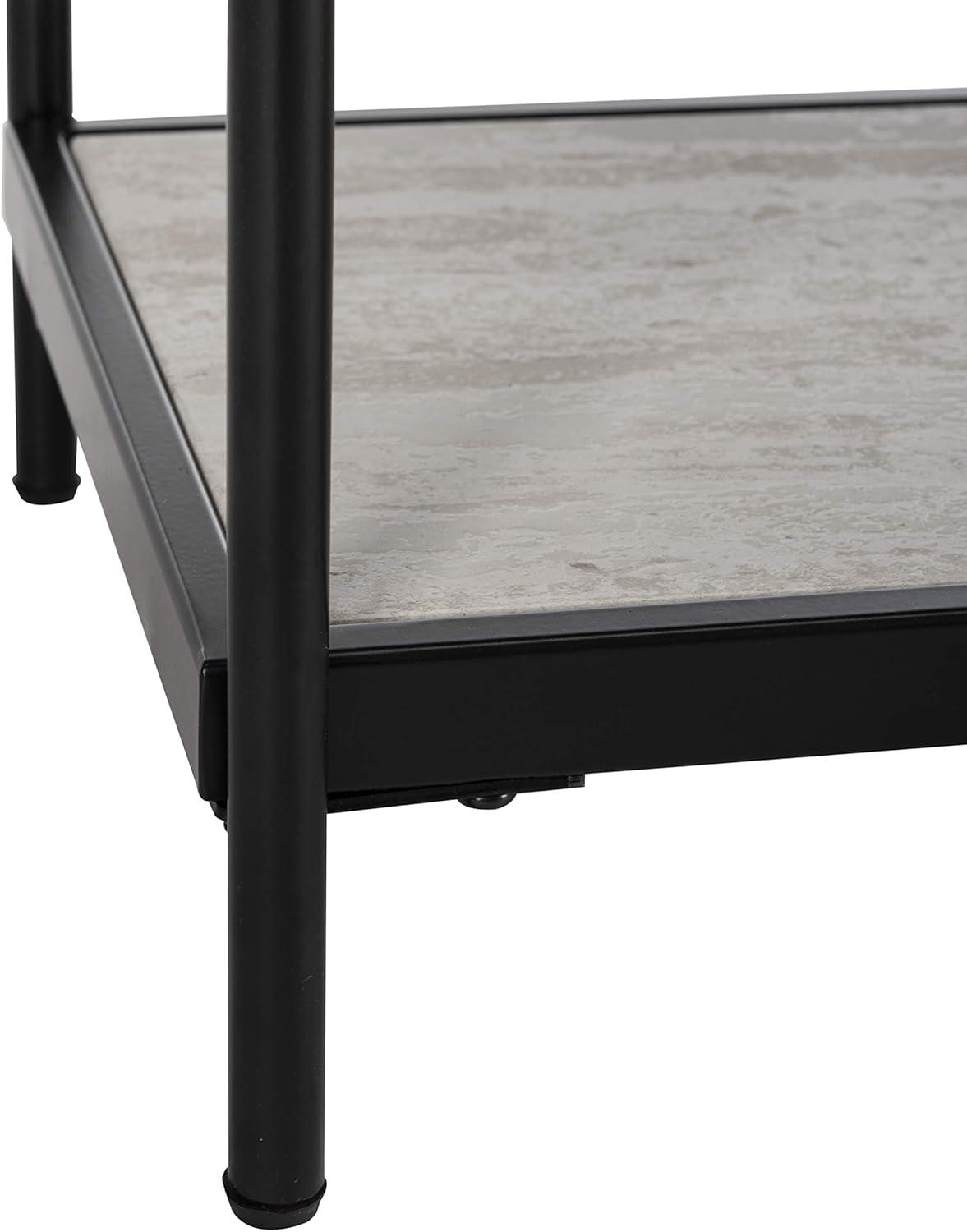image:imageSafavieh Home Petra Beige and Matte Black 3tier Console Table