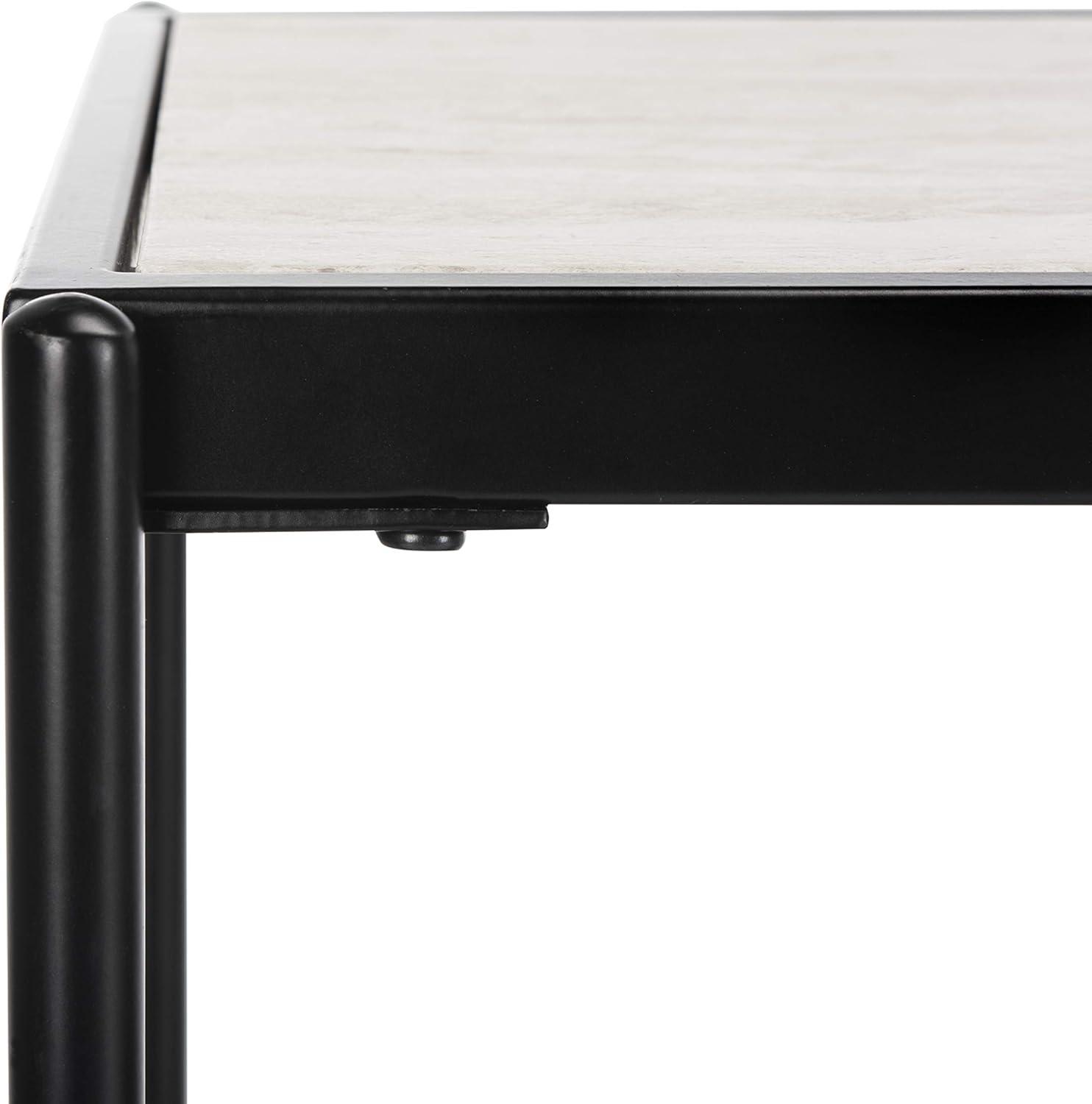 image:imageSafavieh Home Petra Beige and Matte Black 3tier Console Table
