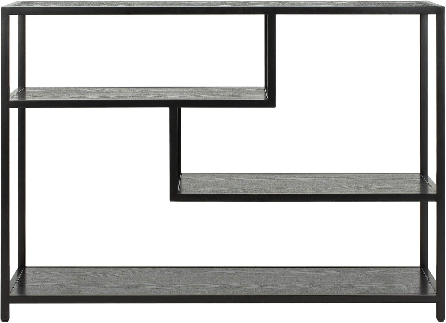image:imageSafavieh Home Reese MidCentury Modern Walnut and Gold Console TableBlack Black