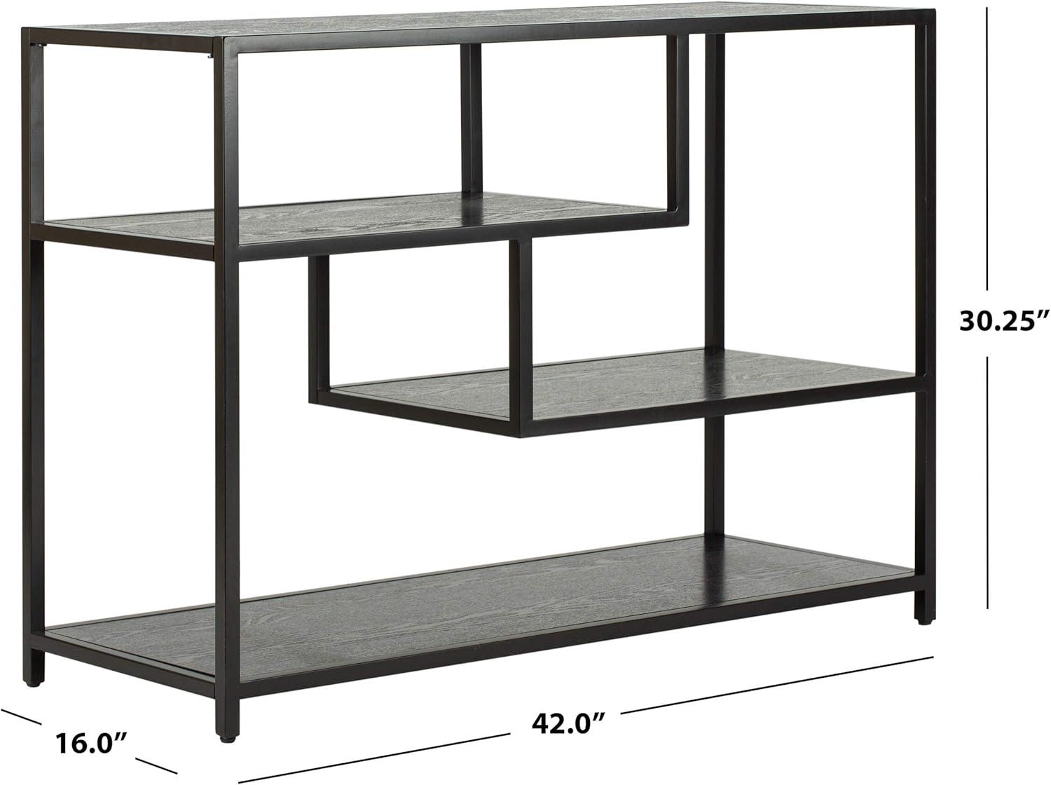 image:imageSafavieh Home Reese MidCentury Modern Walnut and Gold Console TableBlack Black