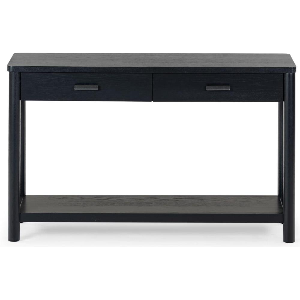 image:imageSAFAVIEH Couture Collection Jaylessa Medium Oak 2Drawer Console TableBlack