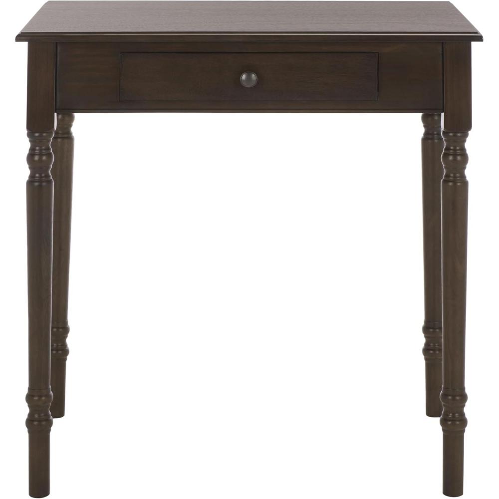 image:imageSAFAVIEH Home Collection Arina Dark Chocolate Writing Desk 1Drawer Traditional Desk Classic Home Office Design DSK5710D