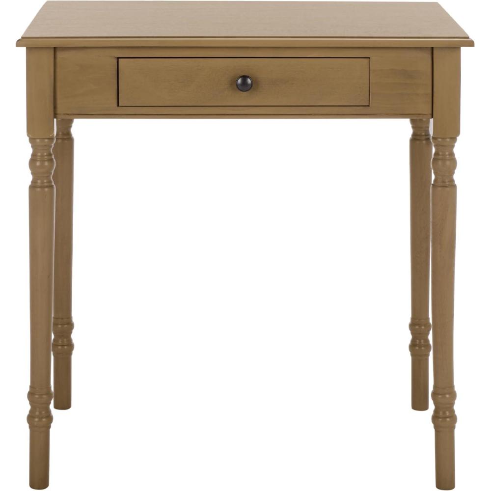 image:imageSAFAVIEH Home Collection Arina Desert Brown Writing Desk 1Drawer Traditional Desk Classic Home Office Design DSK5710H