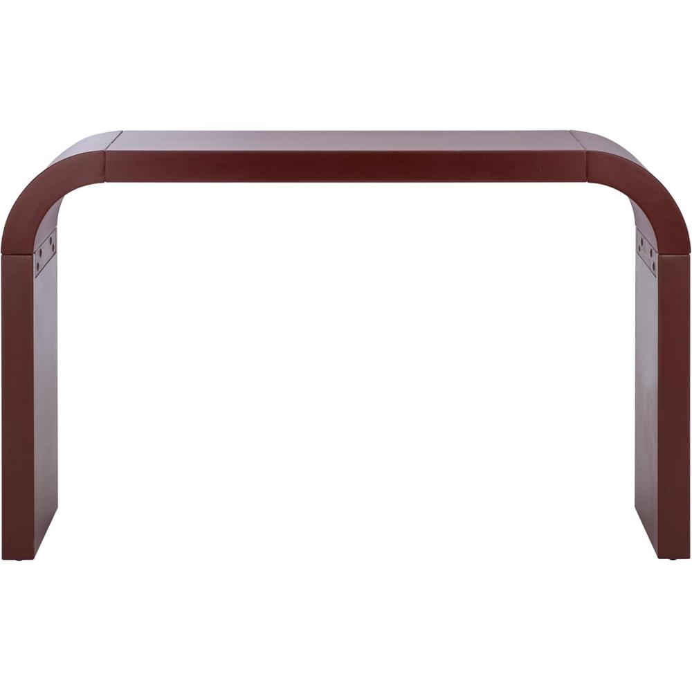 image:imageSAFAVIEH Home Collection Liasonya Modern Natural Brown Waterfall Curved Console TableBordeaux