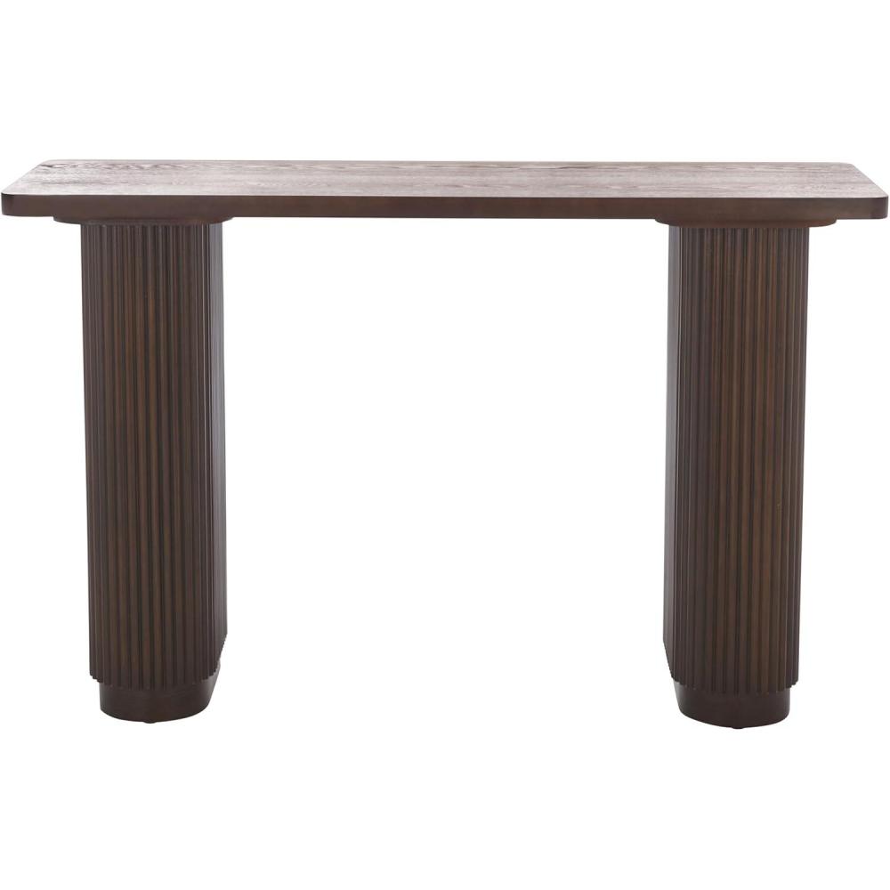 image:imageSAFAVIEH Home Collection Berai Dark Brown Console Table Fully AssembledDark Brown