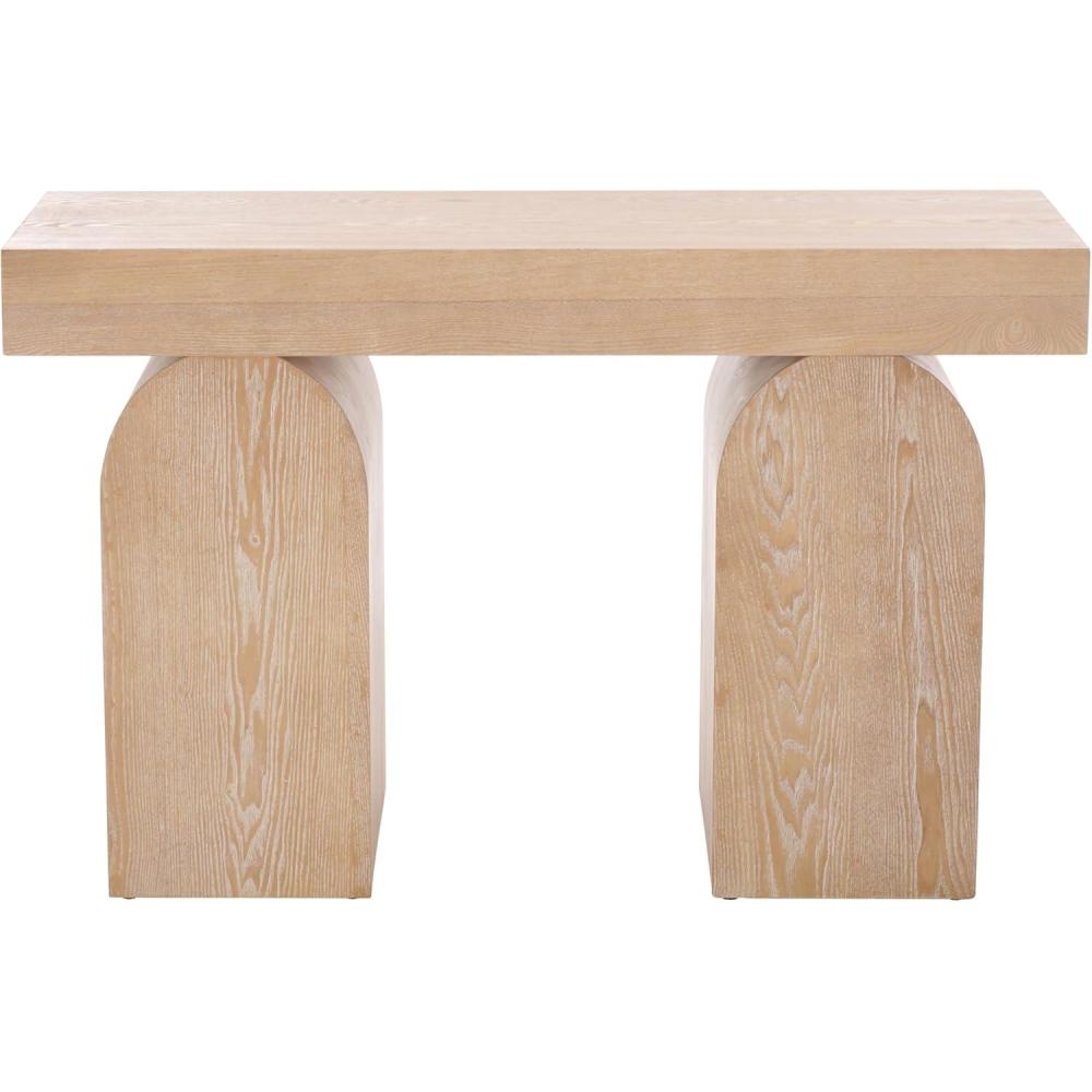image:imageSAFAVIEH Home Collection Ekoshi MidCentury Modern Bleached White Console Table CNS2306BBleached White