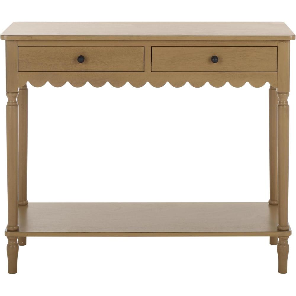image:imageSAFAVIEH Home Collection Haven Desert Brown 2Drawer Small Console Table for Entryway Living Room FoyerDesert Brown