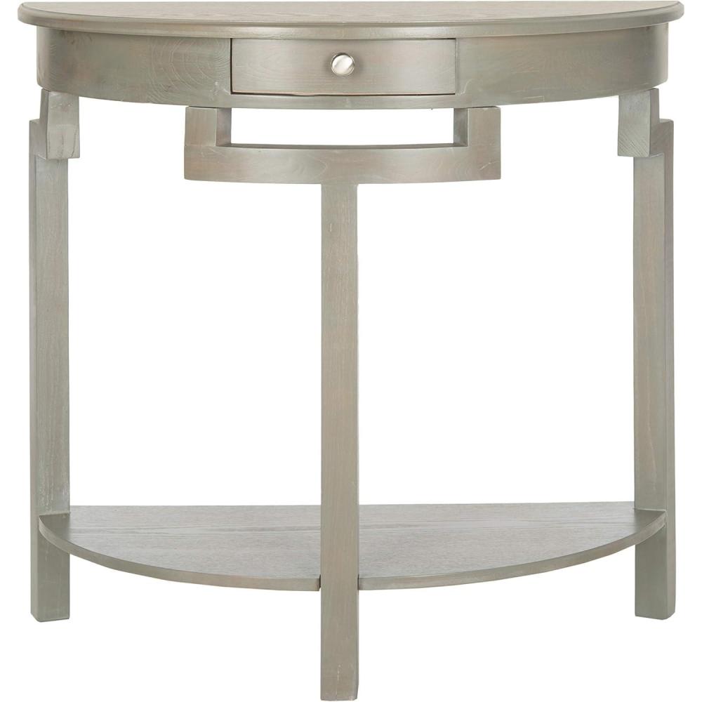 image:imageSAFAVIEH Home Collection Liana Ash Grey 1Drawer Console TableAsh Grey