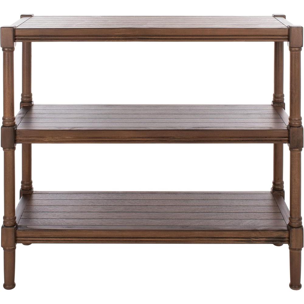 image:imageSAFAVIEH Home Collection Rafiki Black 3Shelf Console Table CNS5715BBrown