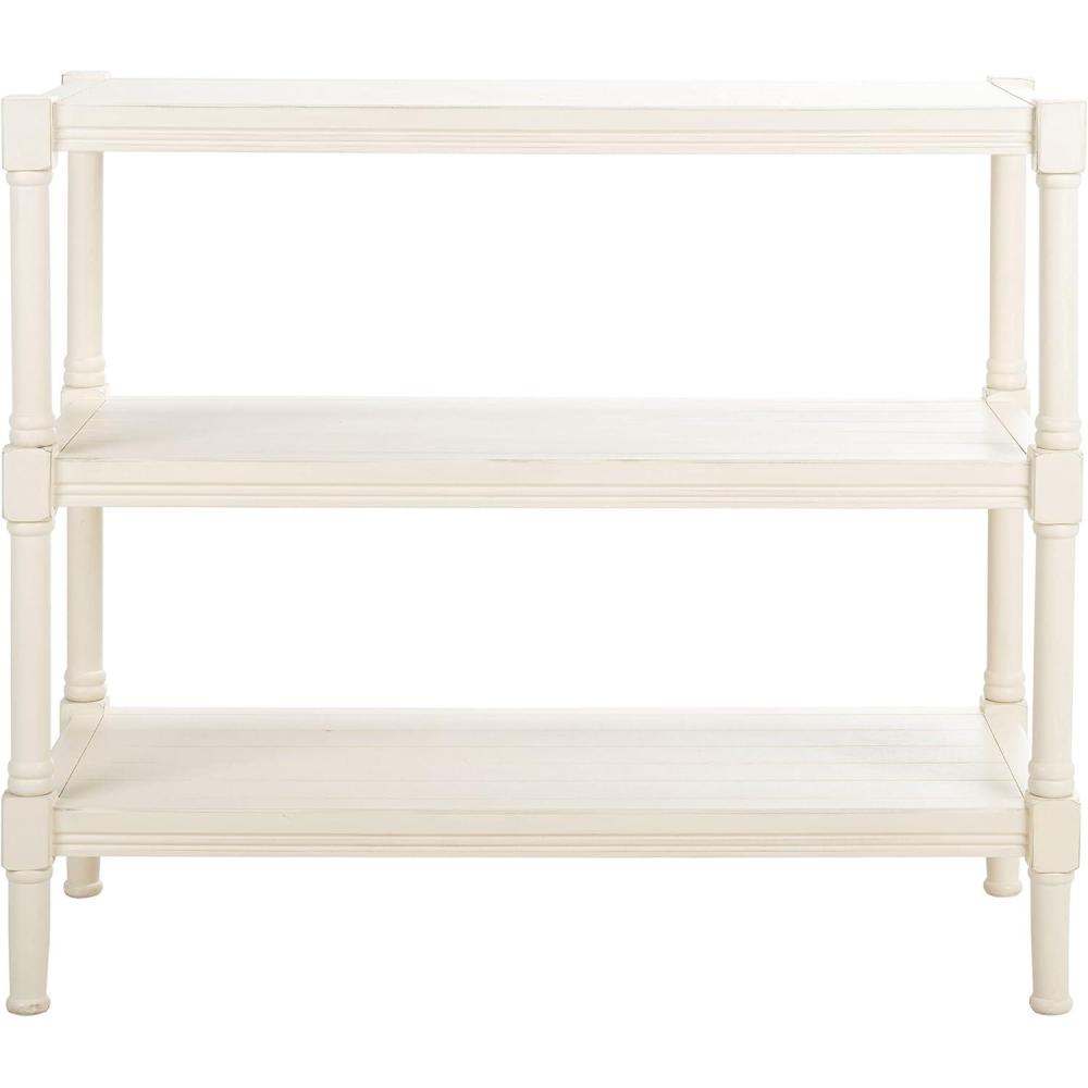 image:imageSAFAVIEH Home Collection Rafiki Black 3Shelf Console Table CNS5715BDistressed White