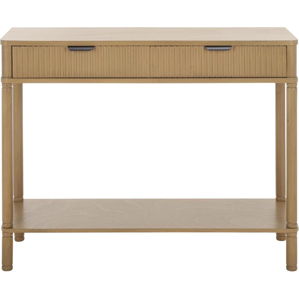 image:imageSAFAVIEH Home Collection Thurston Desert Brown 2Drawer Console Table for Entryway Living Room FoyerDesert Brown