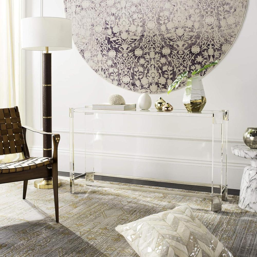 image:imageSafavieh Couture Home Gianna Glam Silver Acrylic Glass Top Console Table