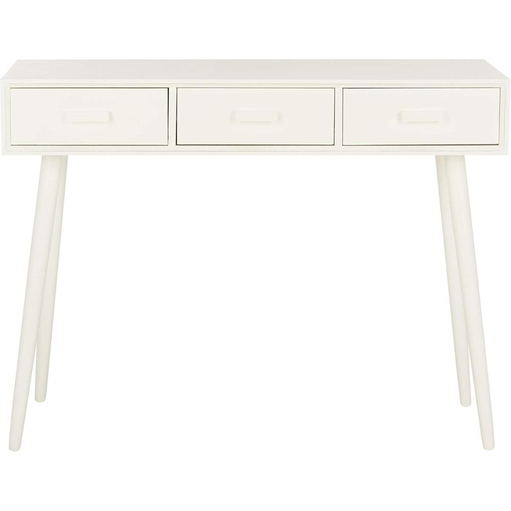 image:imageSafavieh Home Albus MidCentury Modern Antique White 3drawer Console TableVintage White