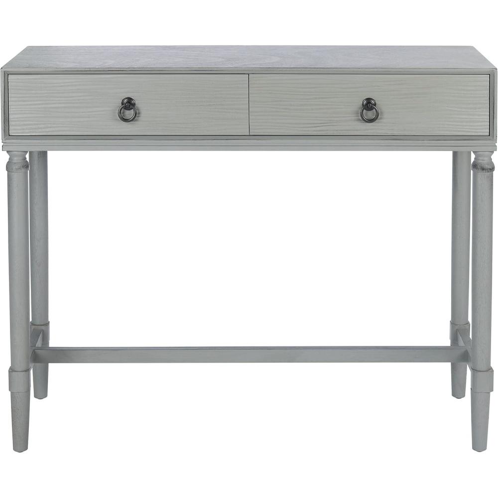 image:imageSafavieh Home Collection Aliyah Greige 2Drawer Console TableDistressed Grey