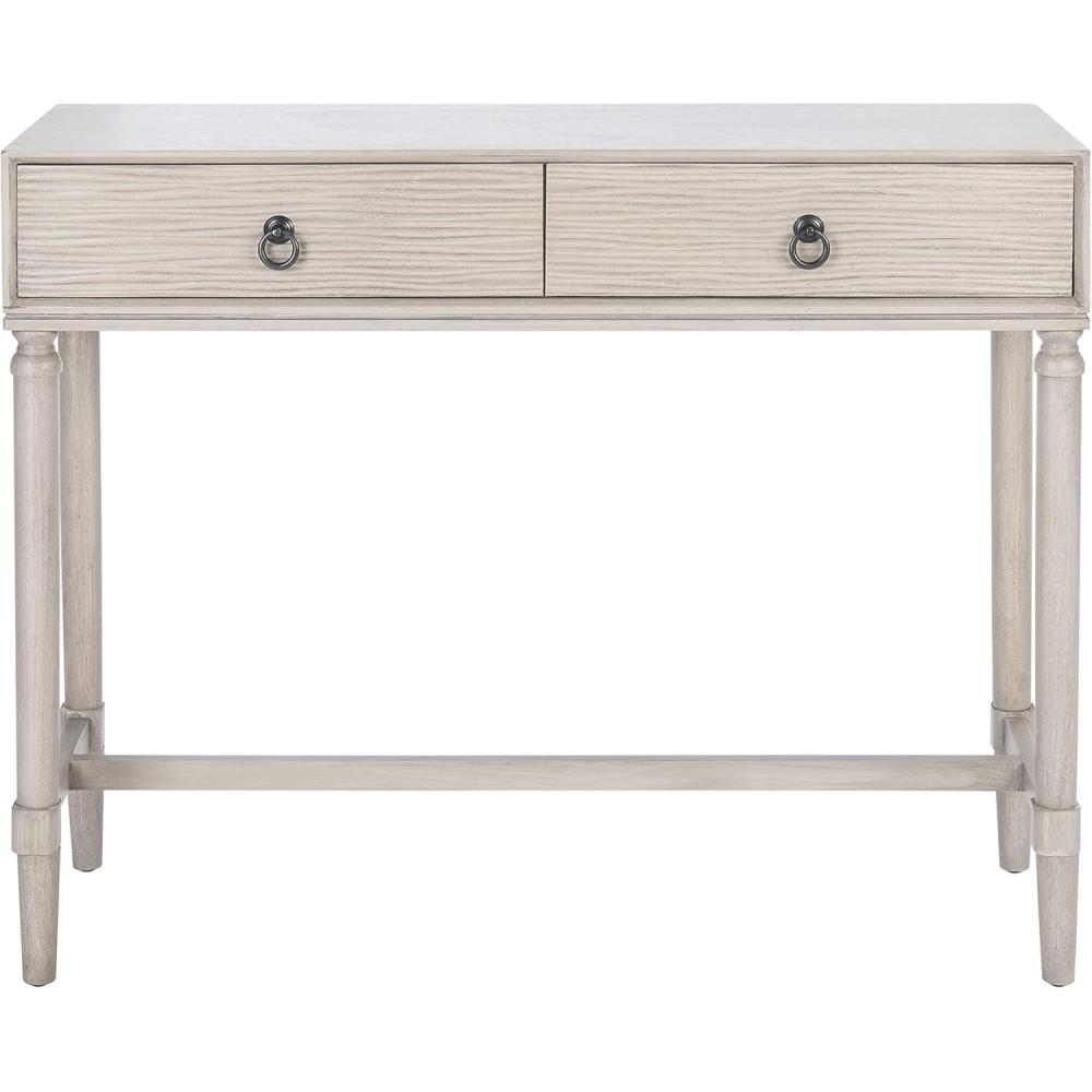 image:imageSafavieh Home Collection Aliyah Greige 2Drawer Console TableGreige