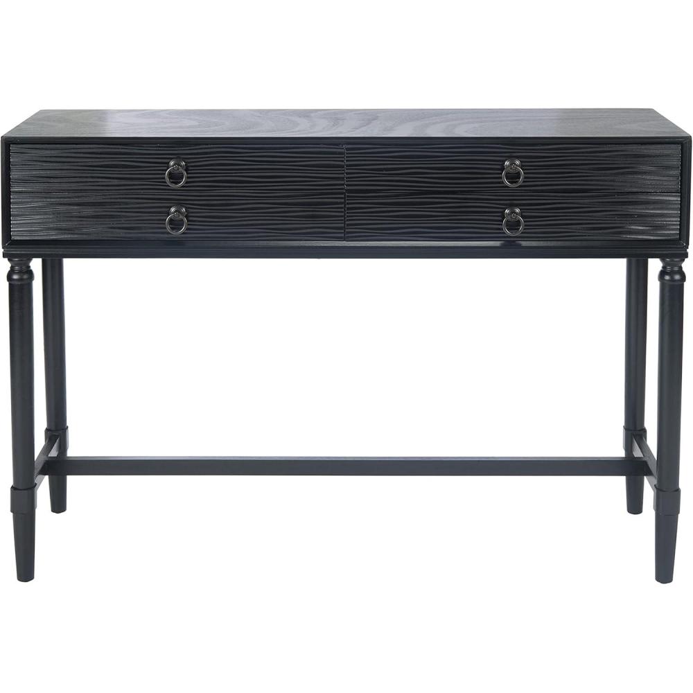 image:imageSafavieh Home Collection Aliyah White 4Drawer Console TableBlack