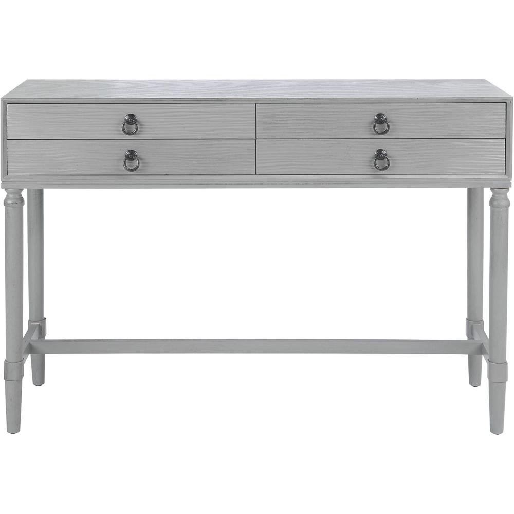 image:imageSafavieh Home Collection Aliyah White 4Drawer Console TableDistressed  Grey