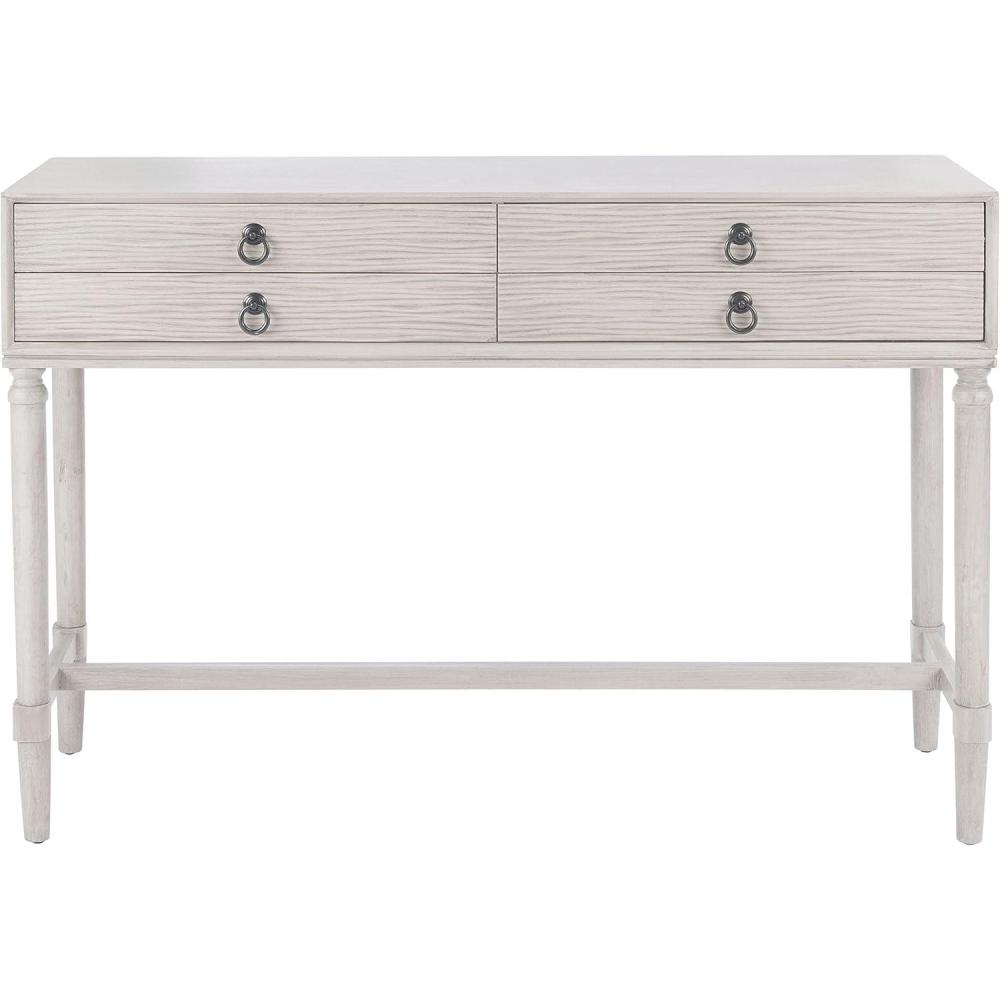 image:imageSafavieh Home Collection Aliyah White 4Drawer Console TableGreige
