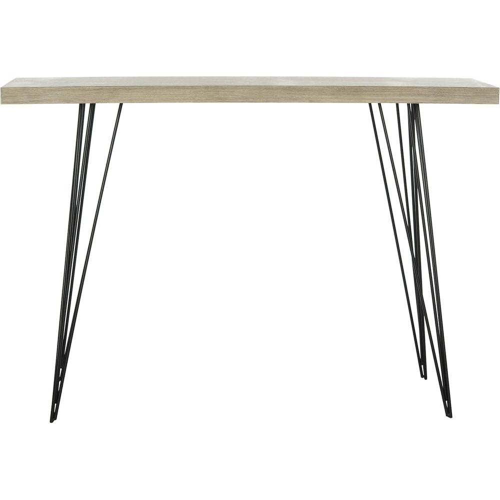 image:imageSafavieh Home Collection Etro Retro MidCentury Light Oak and Black Wood Console