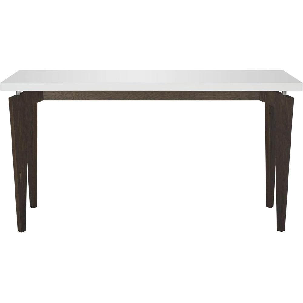 image:imageSafavieh Home Collection Josef MidCentury Modern White and Dark Brown ConsoleWhite Dark Brown