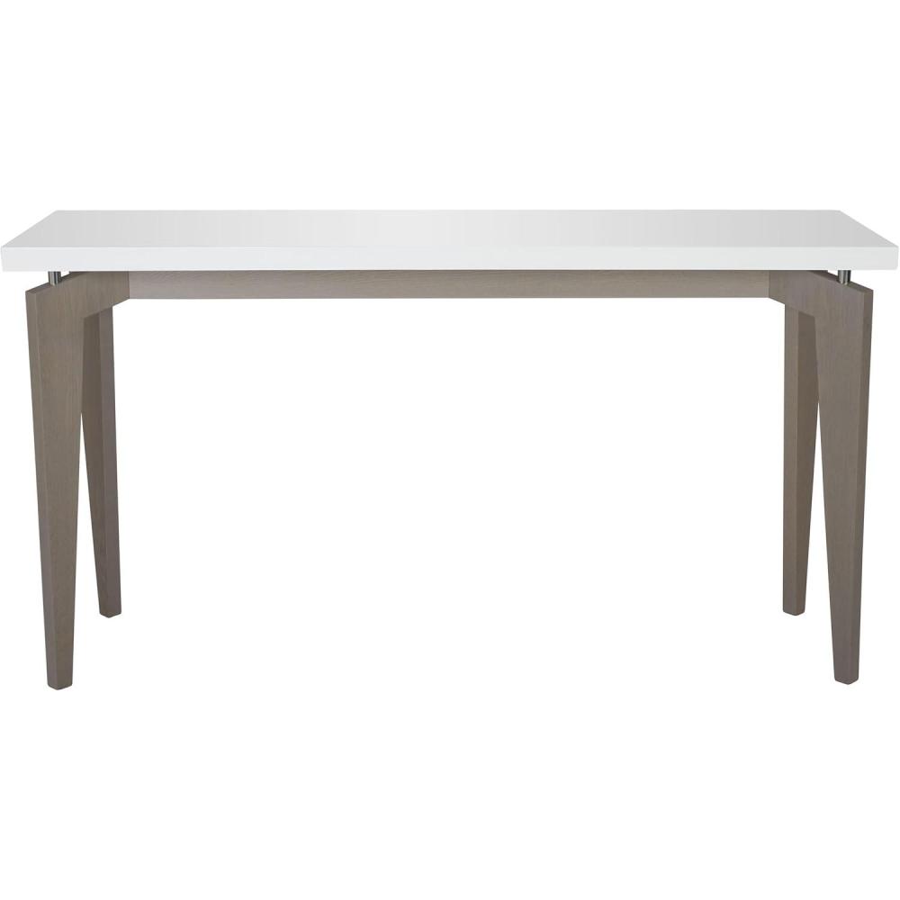 image:imageSafavieh Home Collection Josef MidCentury Modern White and Dark Brown ConsoleWhite Grey