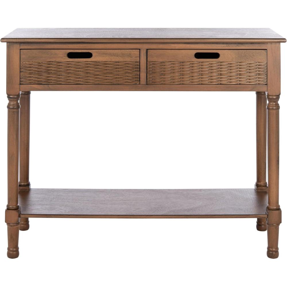 image:imageSafavieh Home Collection Landers Greige2Drawer Console Table CNS5710D GreigeBrown