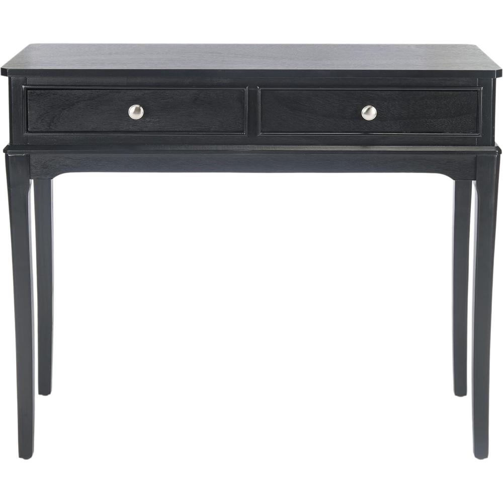 image:imageSafavieh Home Collection Opal Distressed White 2Drawer Console TableBlack