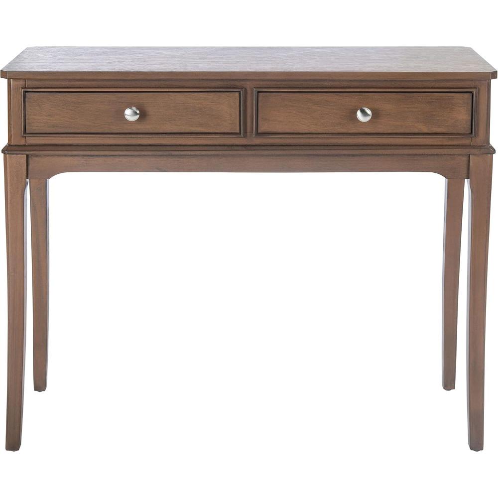 image:imageSafavieh Home Collection Opal Distressed White 2Drawer Console TableBrown