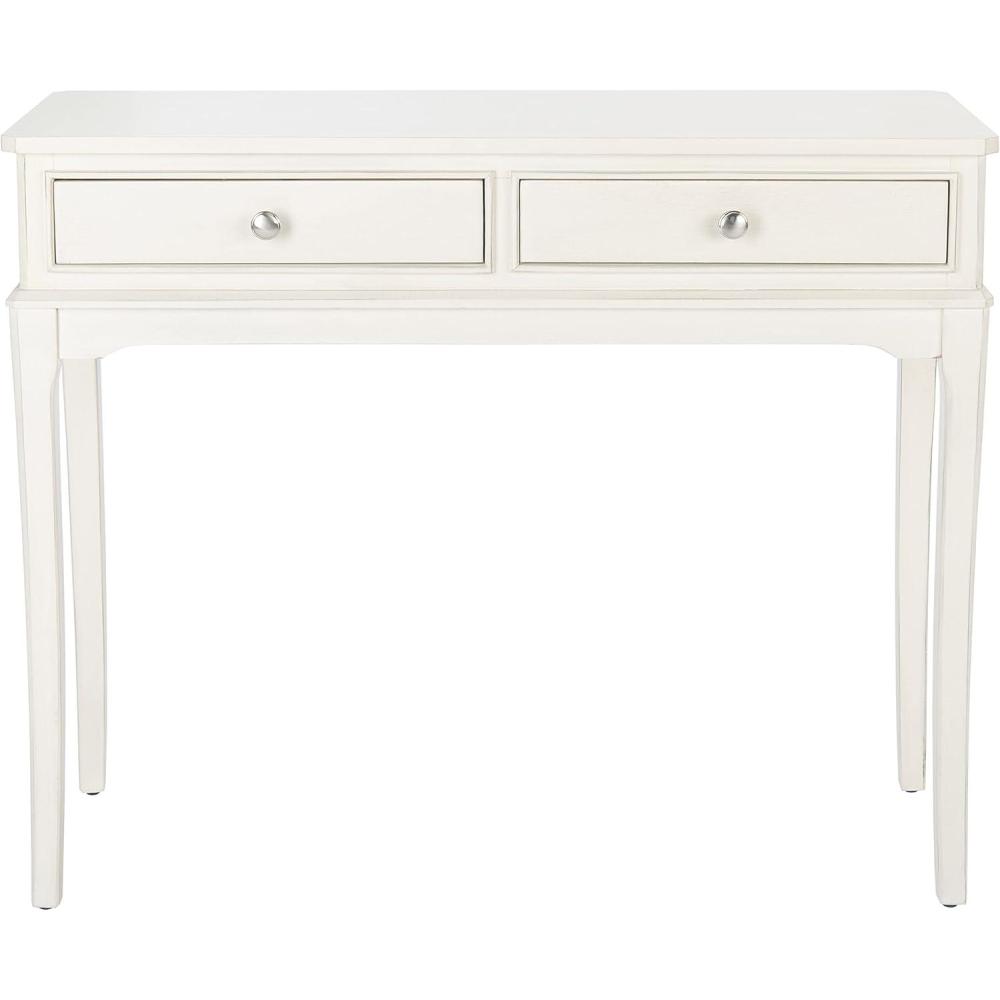 image:imageSafavieh Home Collection Opal Distressed White 2Drawer Console TableDistressed White