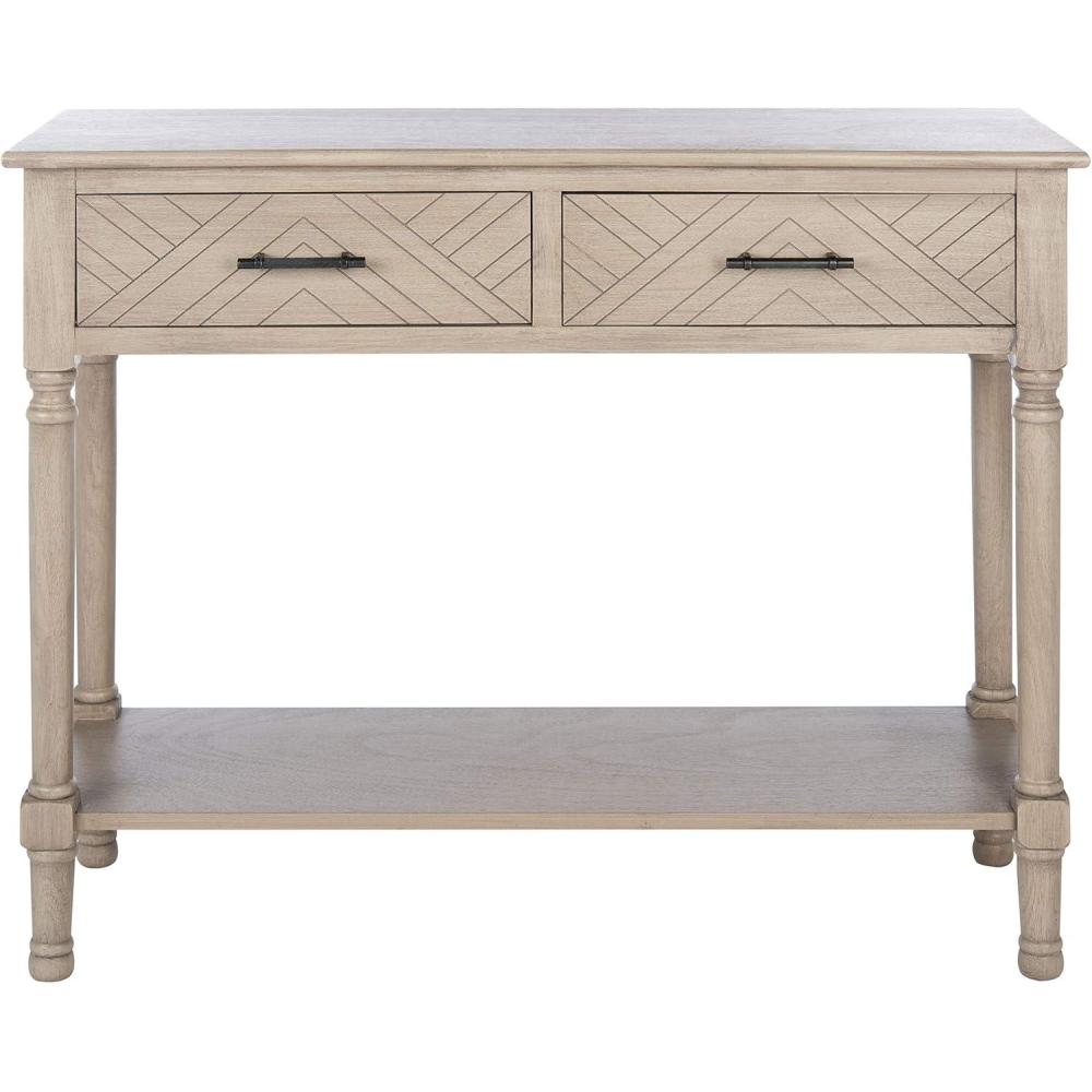 image:imageSafavieh Home Collection Peyton Brown 2Drawer Console Table CNS5704CGreige