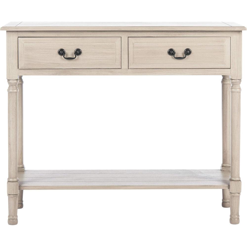 image:imageSafavieh Home Collection Primrose Brown 2Drawer Console TableGreige