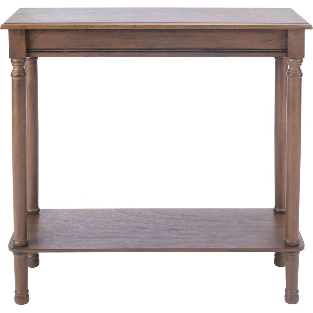 image:imageSafavieh Home Collection Tinsley Brown Rectangular Bottom Shelf Console TableBrown