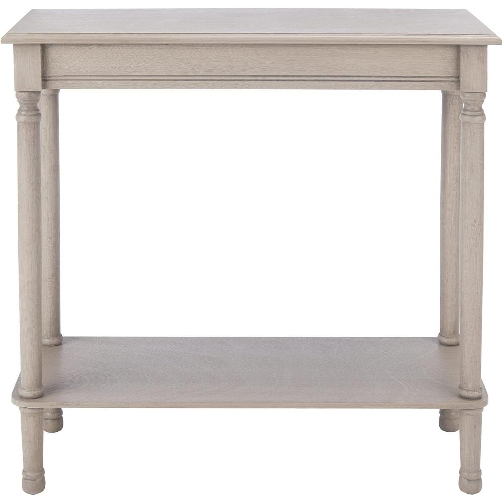 image:imageSafavieh Home Collection Tinsley Brown Rectangular Bottom Shelf Console TableGreige
